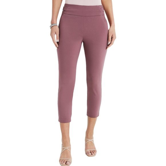 Maurices Bengaline Cropped Dress Pant Mauve Plum - Picture 1 of 5